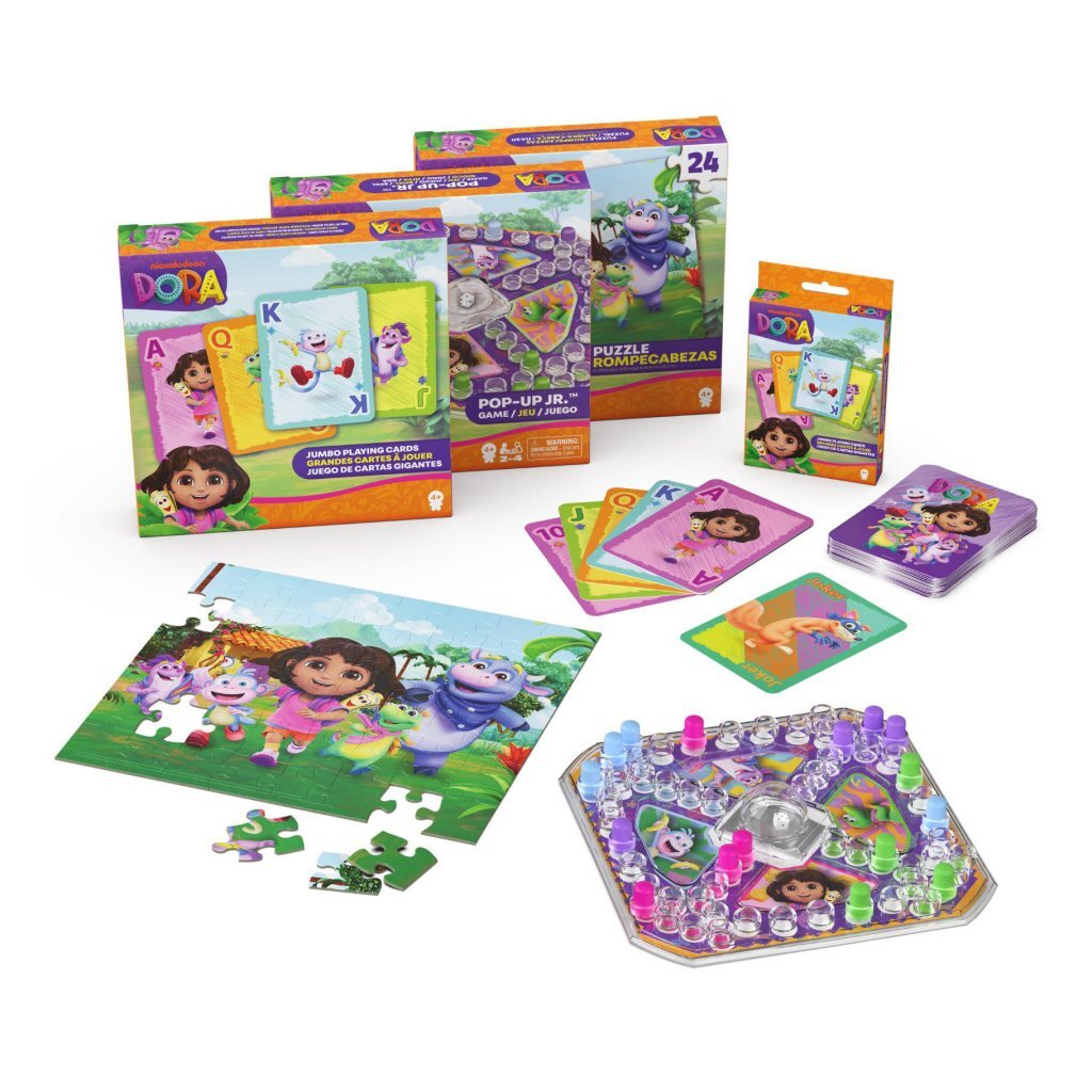 Dora Games & Puzzle Pack - Fun for 2-4 Players - Suitable for Ages 4+