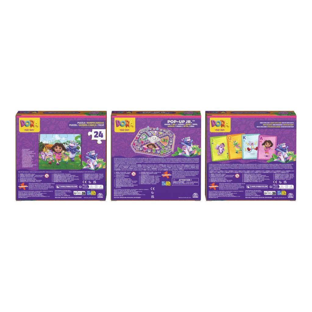 Dora Games & Puzzle Pack - Fun for 2-4 Players - Suitable for Ages 4+