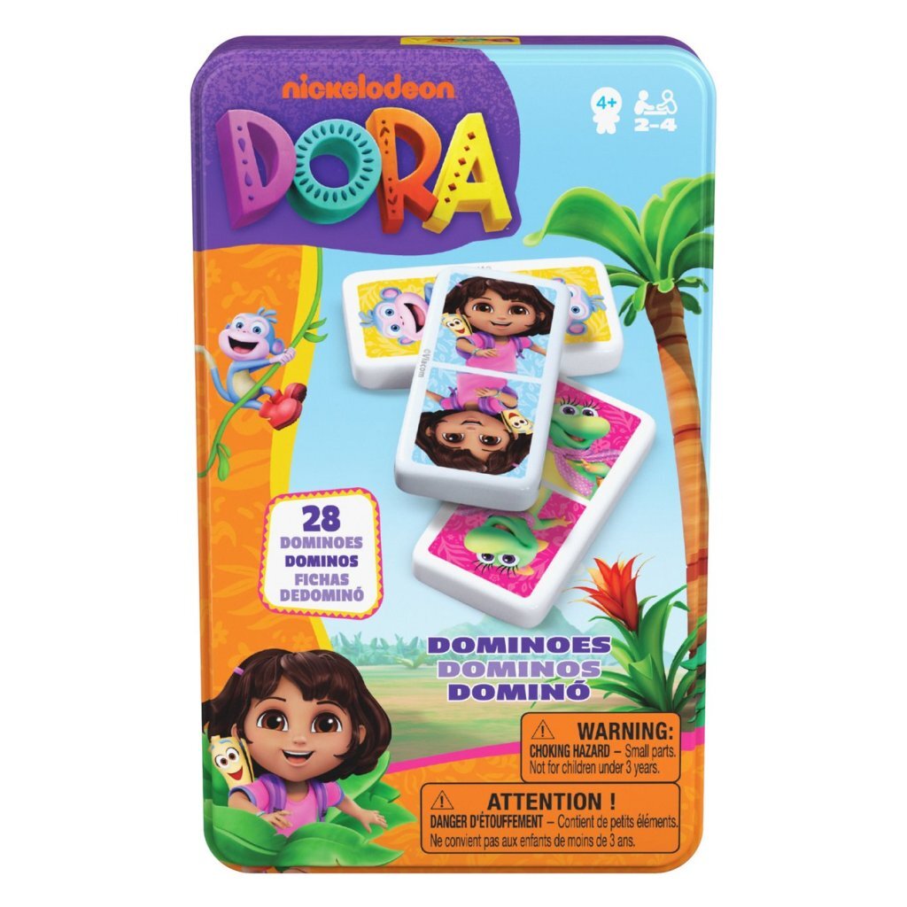 Dora Domino Game - Colorful Domino Set for 2-4 Players - Ages 4-8