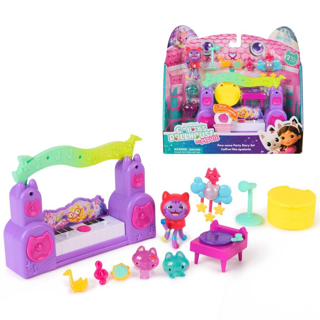 Gabby's Dollhouse The Movie DJ Catnip Music Playset with Dolls and Accessories