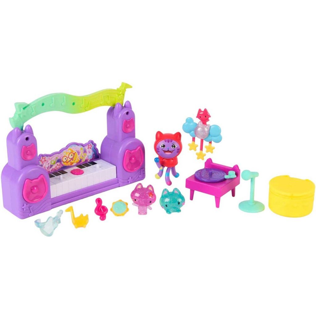 Gabby's Dollhouse The Movie DJ Catnip Music Playset with Dolls and Accessories
