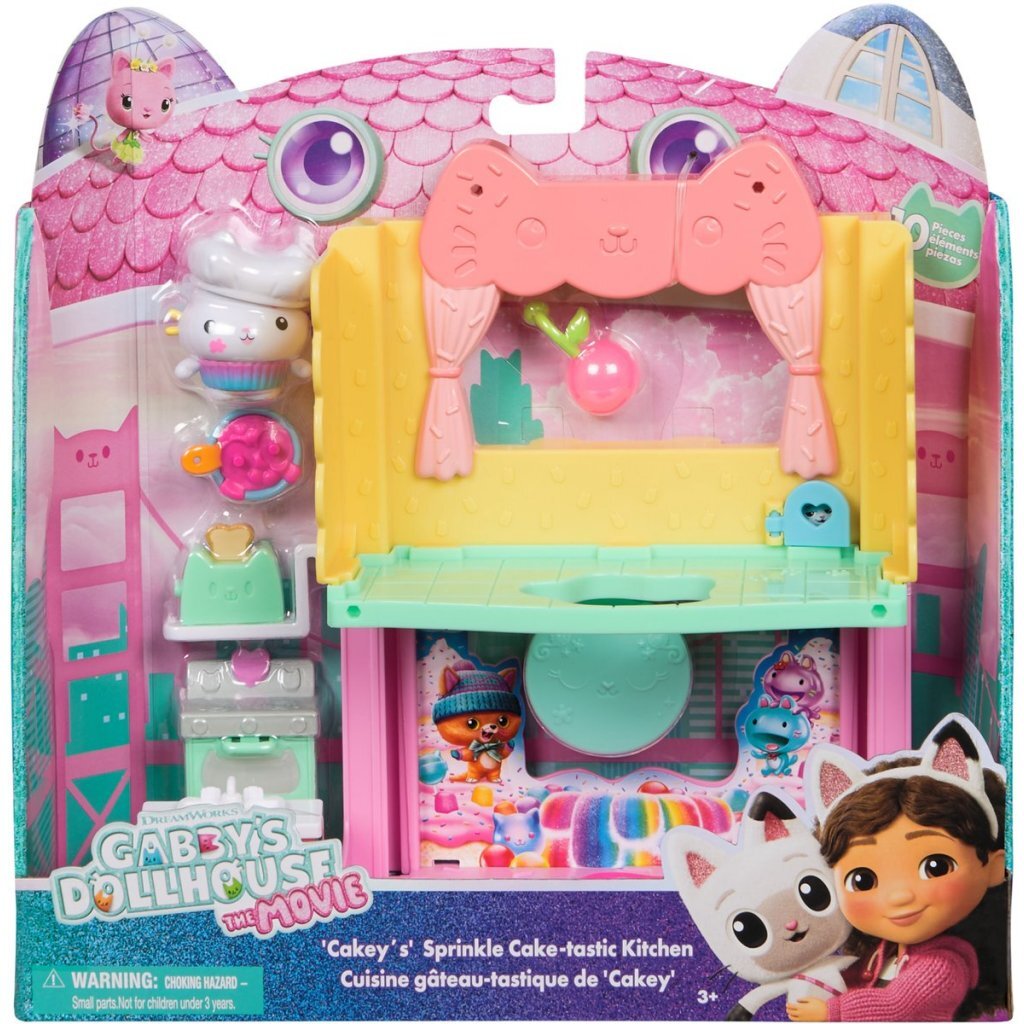 Gabby's Dollhouse The Movie Room Cakey's Playset with Furniture and Accessories