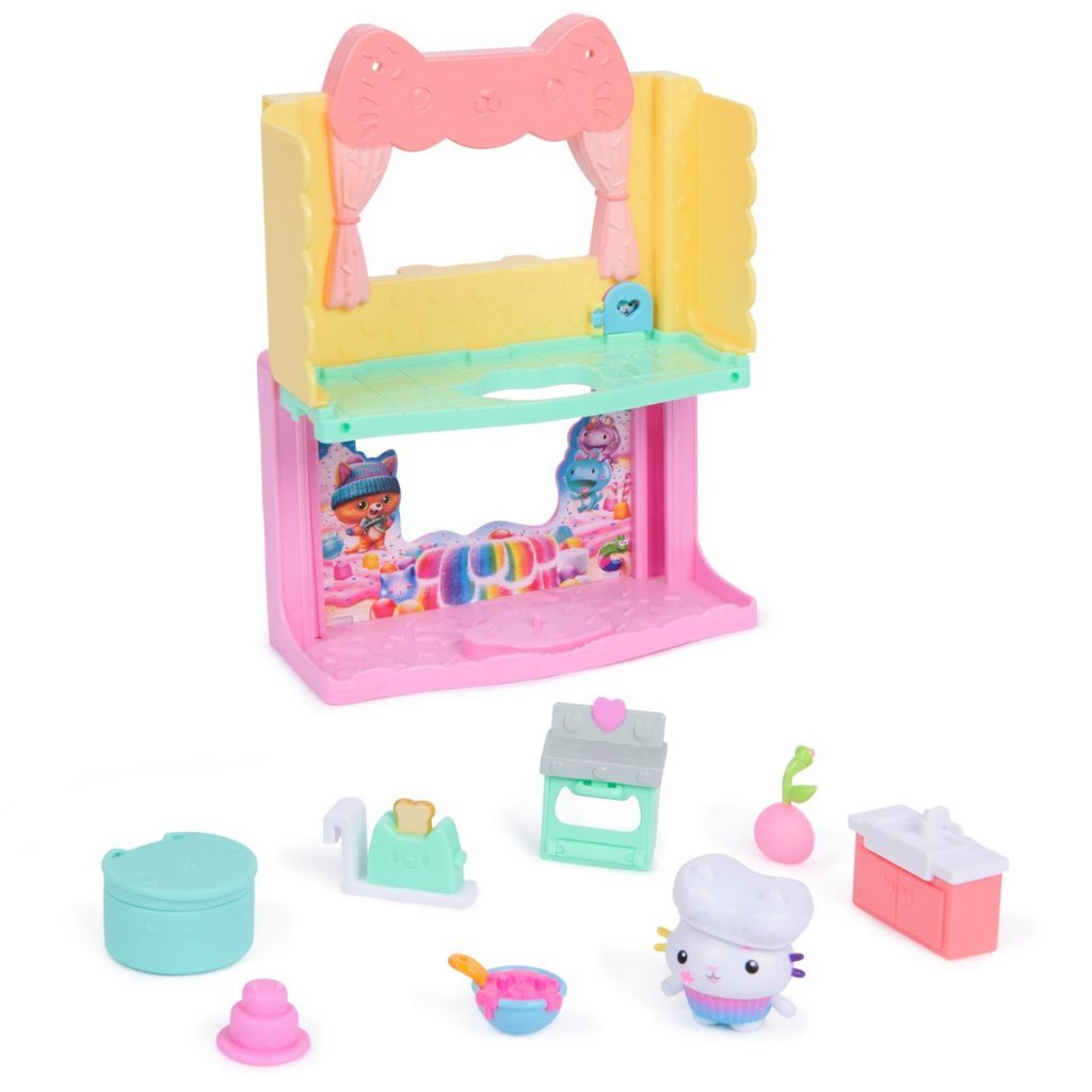 Gabby's Dollhouse The Movie Room Cakey's Playset with Furniture and Accessories
