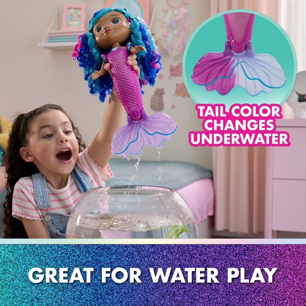 Gabby's Dollhouse The Movie Gabby Mermaid Doll + Light and Sound