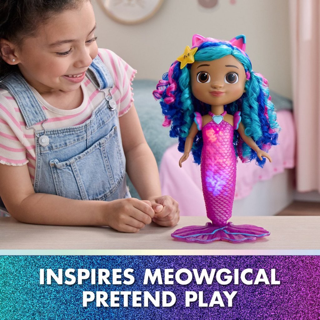Gabby's Dollhouse The Movie Gabby Mermaid Doll + Light and Sound