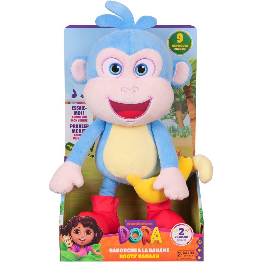 Dora Interactive Plush Boots 33 cm with Sound - Musical Toy for Kids
