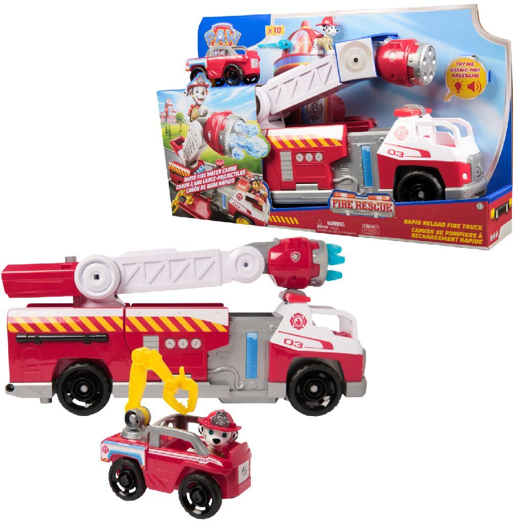 Paw Patrol Fire Rescue Deluxe Fire Truck - 50 cm Truck with Lights & Sounds