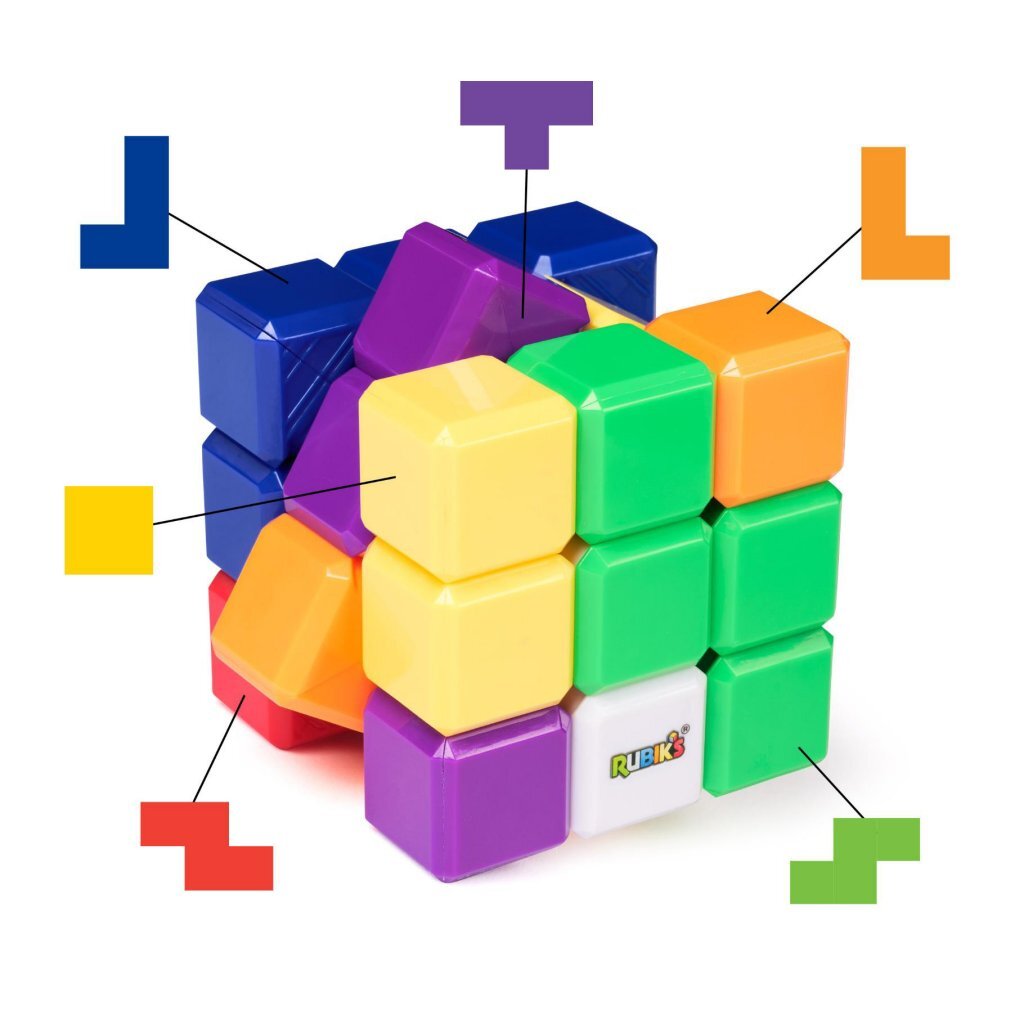 Rubik's Tetris Cube Brain Teaser Puzzle for Ages 8+