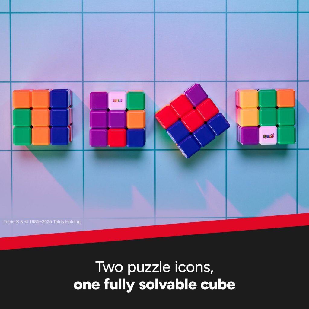 Rubik's Tetris Cube Brain Teaser Puzzle for Ages 8+