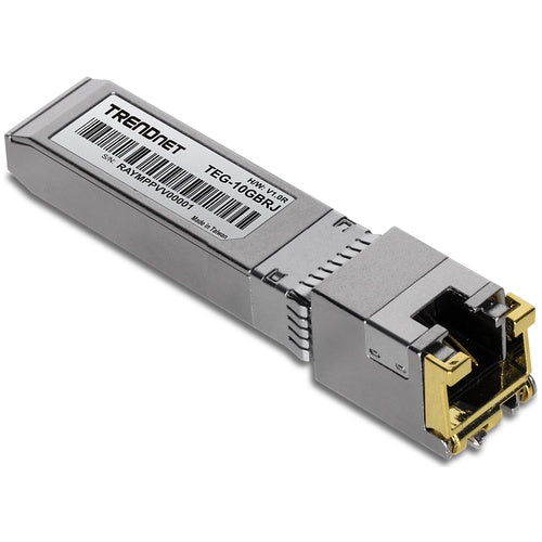 TRENDnet TEG 10GBRJ - SFP+-Transceiver-Modul - 10 GigE, 5 GigE, 2.5 GigE - 1000Base-T, 10GBase-T, 2.5GBase-T, 5GBase-T - RJ-45 - bis zu 100 m afbeelding 1