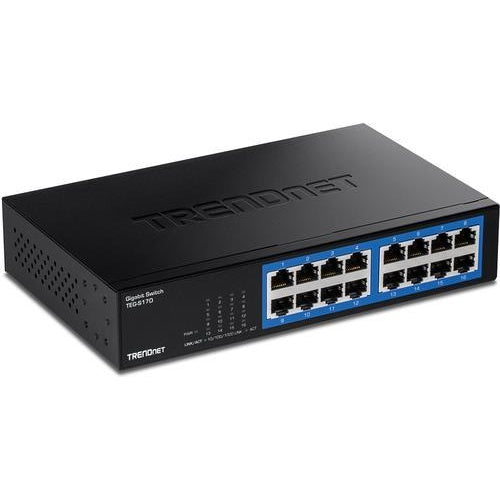 TRENDnet TEG S17D - Switch - 16 x 10/100/1000 - an Rack montierbar afbeelding 1