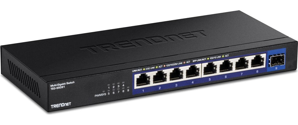 TRENDnet 9-Port 2.5G Unmanaged Switch with 10G SFP+ Port (TEG-S5091) afbeelding 1