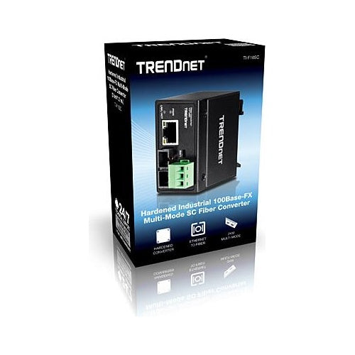 TRENDnet TI-F10SC - Medienkonverter - Ethernet, Fast Ethernet - 10Base-T, 100Base-FX, 100Base-TX - RJ-45 / SC multi-mode - bis zu 2 km - 1310 nm (TI-F10SC) afbeelding 1
