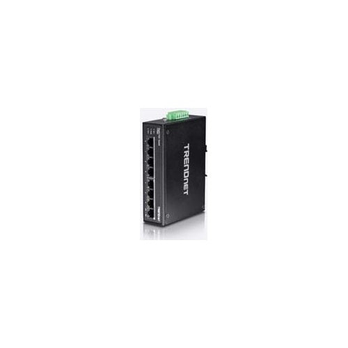 TRENDnet TI-PE80 - Industrial - Switch - 8 x 10/100 (PoE+) - an DIN-Schiene montierbar, wandmontierbar - PoE+ (200 W) - Gleichstrom afbeelding 1