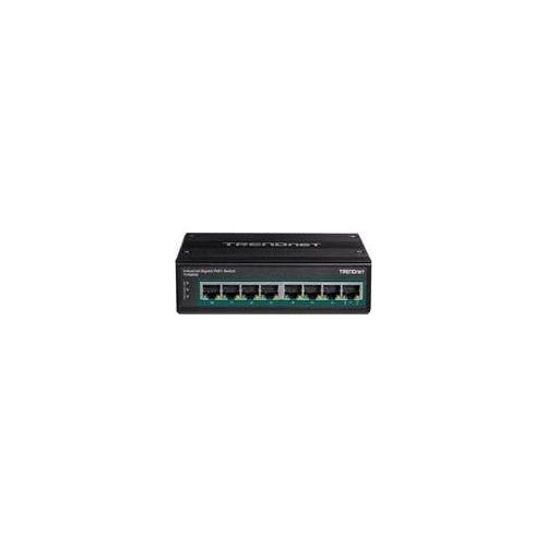 TRENDnet TI-PG80B - Switch - unmanaged - 8 x 10/100/1000 (PoE+) - an DIN-Schiene montierbar, wandmontierbar - PoE+ (200 W) - Gleichstrom afbeelding 1