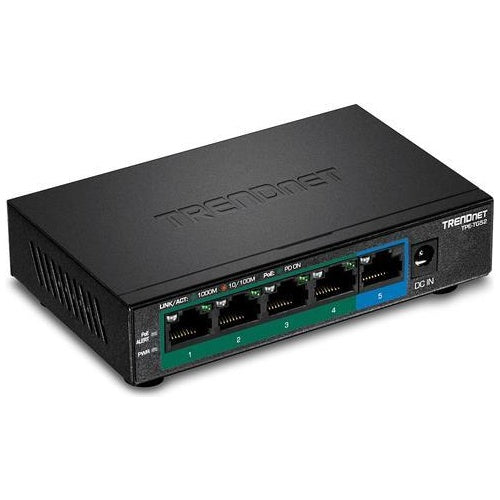 TRENDnet TPE TG52 - Switch - 4 x 10/100/1000 (PoE+) + 1 x 10/100/1000 - Desktop, wandmontierbar - PoE+ (32 W) afbeelding 1