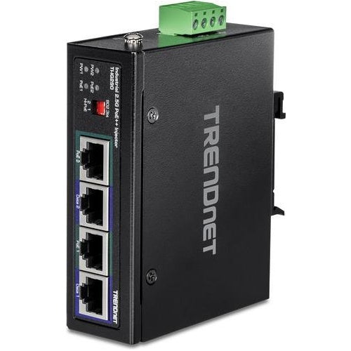 TRENDnet TI-IG290 - Power Injector (DIN-Schienenmontage möglich) - 2.5G, industrial - 95 Watt - Ausgangsanschlüsse: 2 afbeelding 1