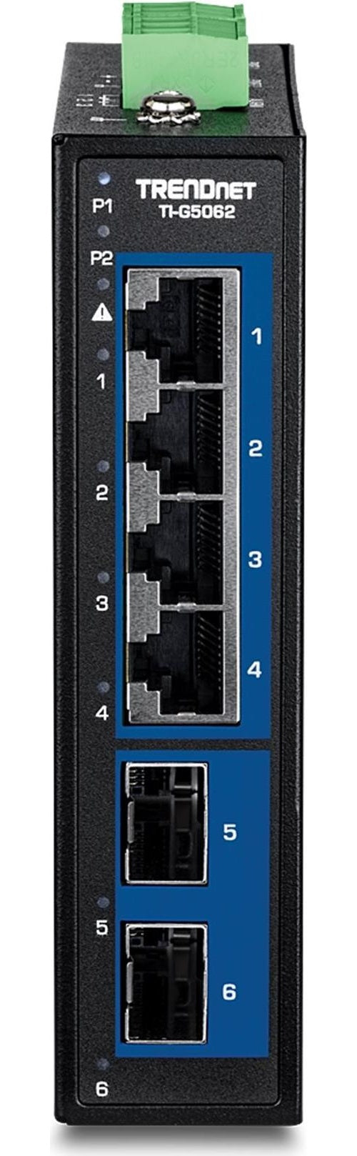 TRENDnet 6-PORT INDUSTRIAL 2.5G DIN-RAIL - Switch (TI-G5062) afbeelding 1