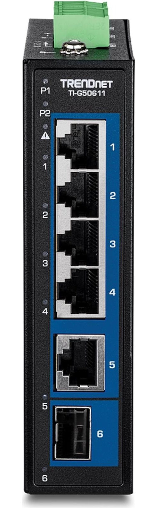 TRENDnet 6-Port Industr. 2.5G DIN-Rail Switch with 10G Ports (TI-G50611) afbeelding 1