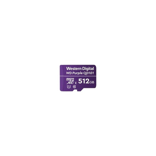 WD Purple SC QD101 WDD512G1P0C - Flash-Speicherkarte - 512 GB - UHS-I U1 / Class10 - microSDXC UHS-I - lila afbeelding 1