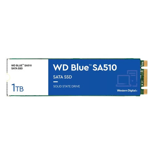WD Blue SA510 WDS100T3B0B - SSD - 1TB - intern - M.2 2280 - SATA 6Gb/s - Blau (WDS100T3B0B) afbeelding 1