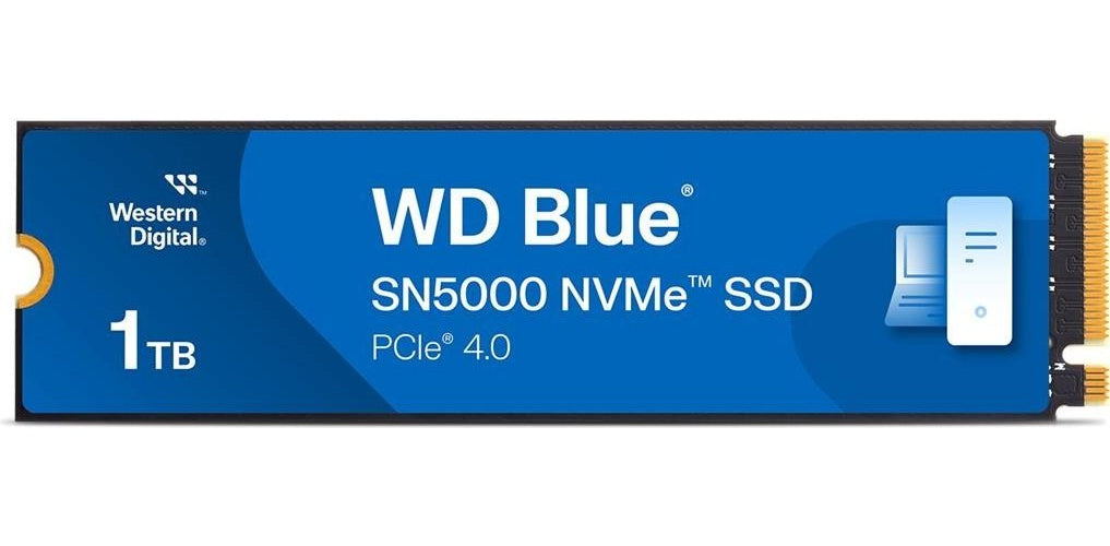 WD Blue SN5000 WDS100T4B0E - SSD - 1 TB - intern - M.2 2280 - PCIe 4.0 x4 (NVMe) (WDS100T4B0E) afbeelding 1