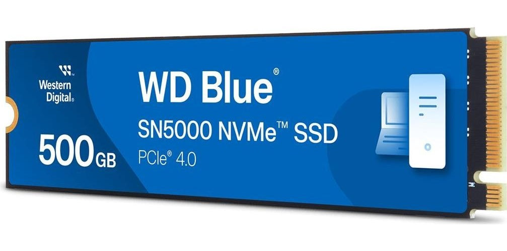 WD Blue SN5000 WDS500G4B0E - SSD - 500 GB - intern - M.2 2280 - PCIe 4.0 x4 (NVMe) (WDS500G4B0E) afbeelding 1