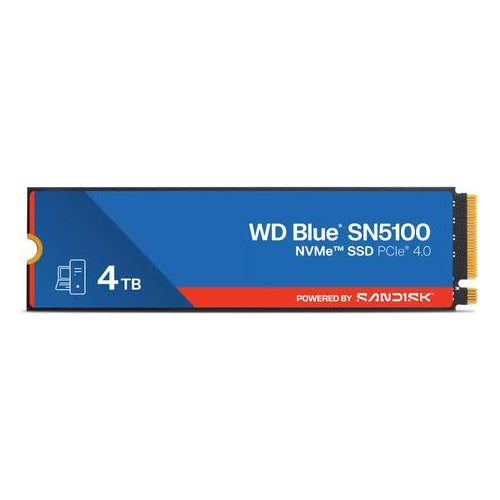 SanDisk WD Blue SN5100 NVMe 4TB NVMe / M.2 2280 / PCIe Gen4 / 5500MB/s read / 5000MB/s write (WDS400T5B0E-00CPE0) afbeelding 1
