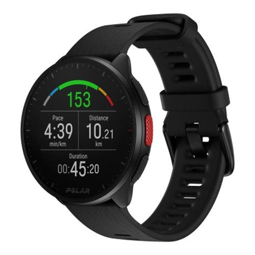 Polar Pacer - Night Black - intelligente Uhr mit Band - Night Black - Bandgröße: S/L - Anzeige 3cm (1.2") - 32MB - Bluetooth - 23 g (900102174) afbeelding 1