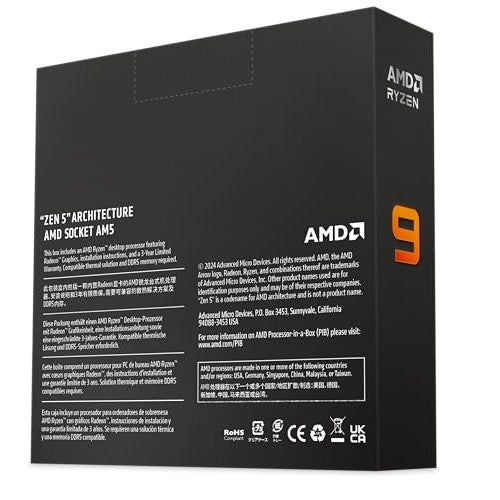 AMD Ryzen 9 9950X Prozessor 4,3 GHz 80 MB L2 & L3 Box (100-100001277WOF) afbeelding 5
