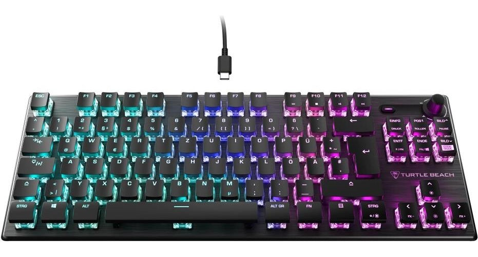 Turtle Beach Vulcan TKL Tastatur Gaming USB QWERTZ Deutsch Schwarz (00226439) afbeelding 1