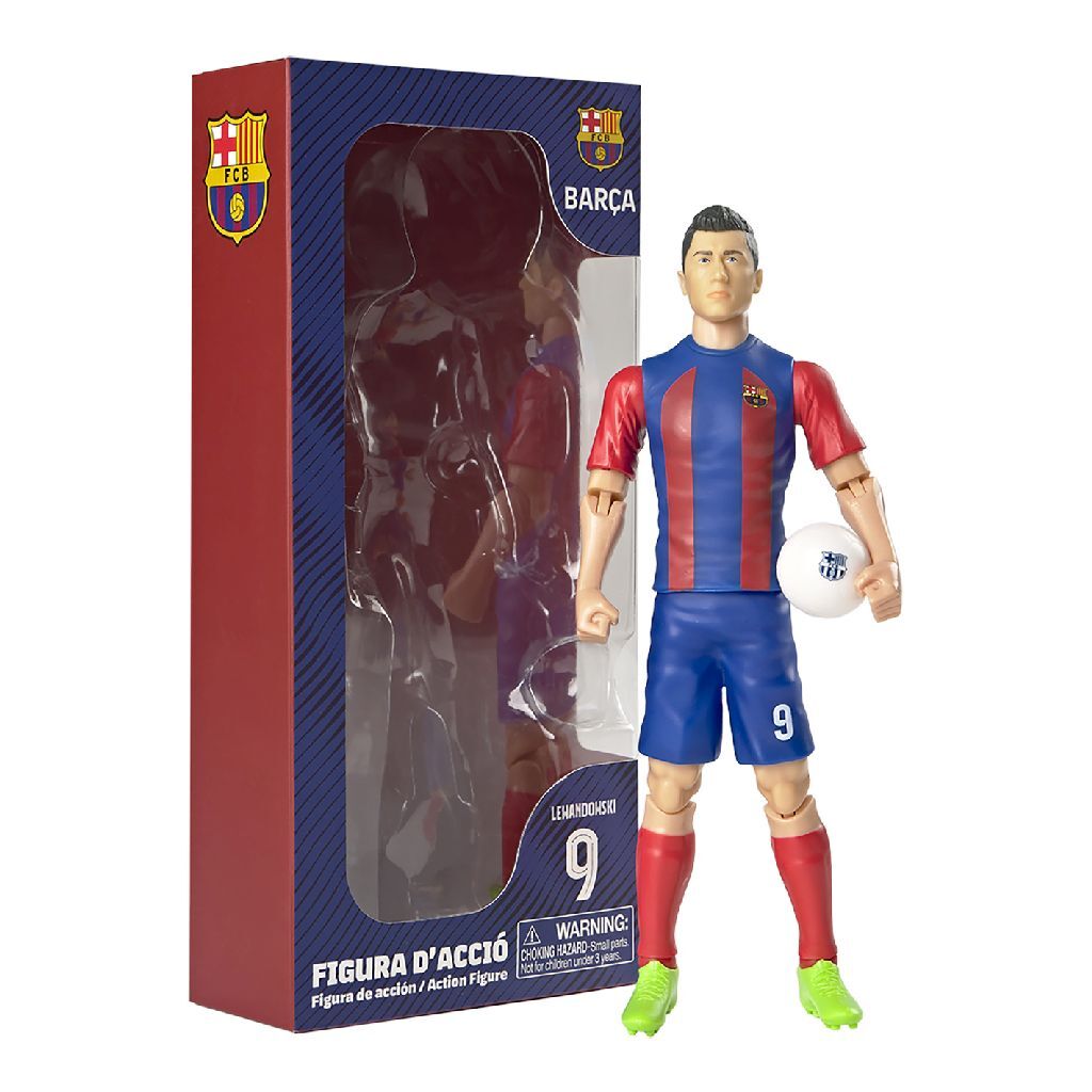FC Barcelona Lewandowski Football Figure 20 cm