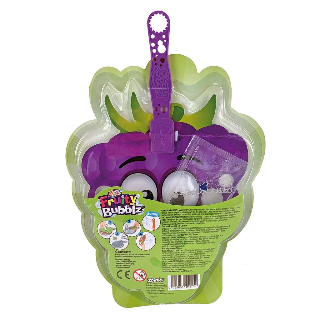 Gigglz Fruity Bubbles Bubble Blower - Assorted Display of 24 Pieces - For Ages 3 and Up