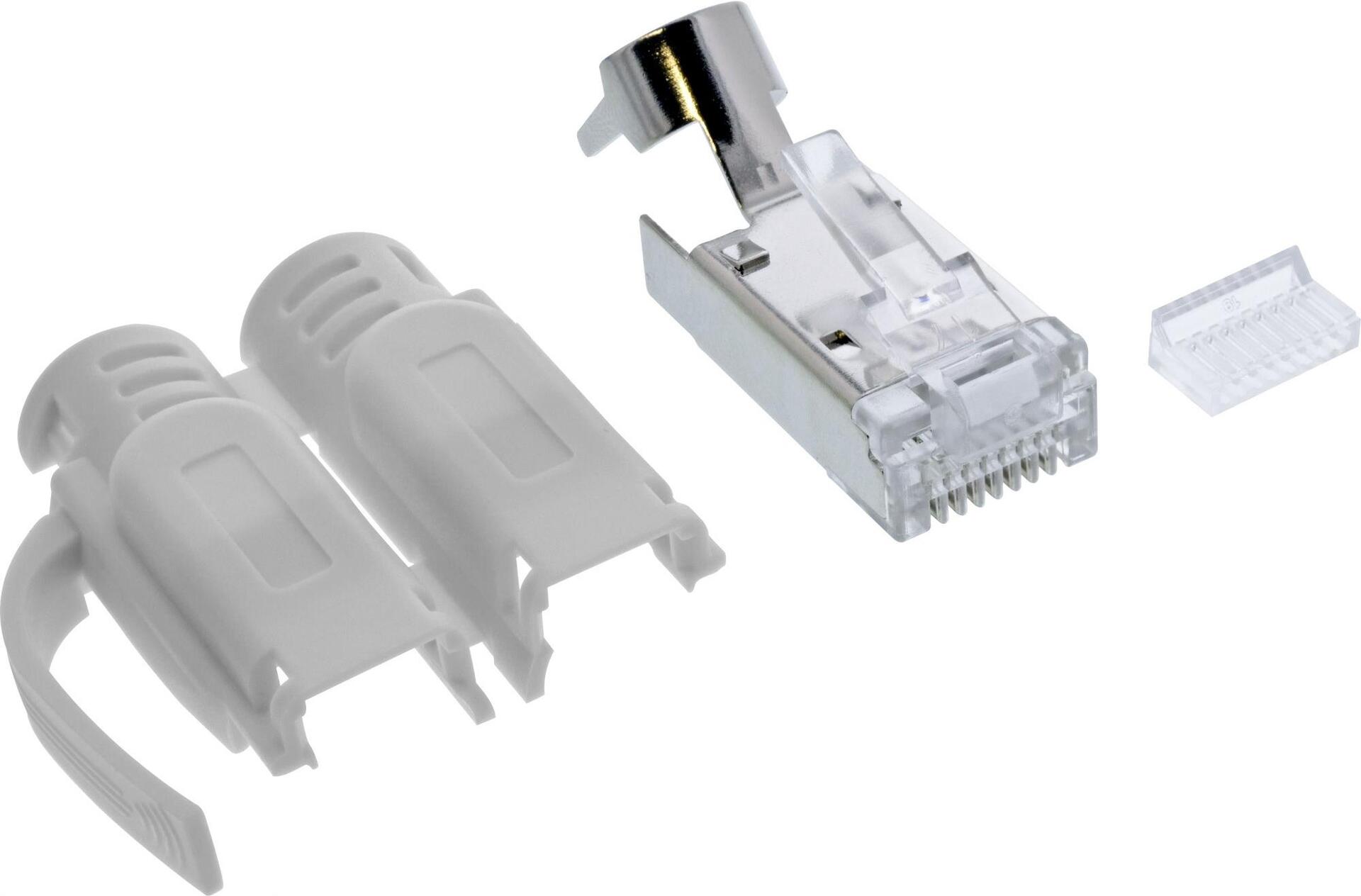 InLine RJ-45 Connector Set for Cat.6A Patch Cables, 3-Piece, 100-Pack 3-teiliger 8-adrig