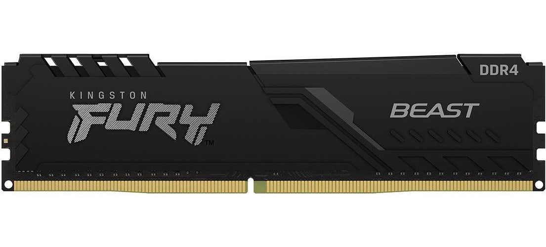 Kingston FURY Beast - DDR4 - Modul - 32 GB - DIMM 288-PIN - 3600 MHz / PC4-28800 - CL18 - 1.35 V - ungepuffert - non-ECC - Schwarz (KF436C18BB/32) afbeelding 1