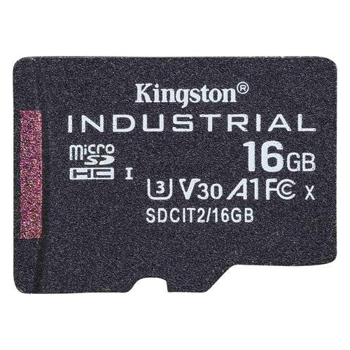 Kingston Industrial | MicroSDHC Card 16GB - UHS-I U3 V30 A1 Class 10 | For Cameras And Android Devices | Black afbeelding 1