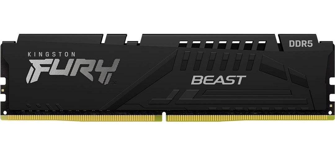 Kingston FURY Beast - DDR5 - Kit - 32 GB: 2 x 16 GB - DIMM 288-PIN - 2600 MHz / PC5-41600 - CL40 - 1.25 V - ungepuffert - on-die ECC - Schwarz (KF552C40BBK2-32) afbeelding 1