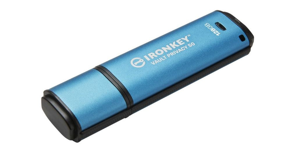 KINGSTON 128GB IronKey Vault Privacy 50 USB AES-256 Encrypted FIPS 197 (IKVP50/128GB) afbeelding 1