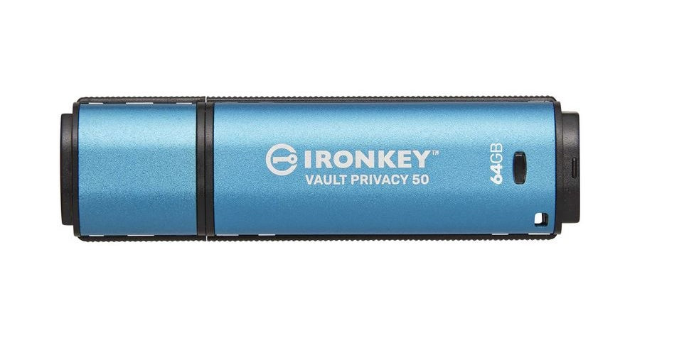 KINGSTON 64GB IronKey Vault Privacy 50 USB AES-256 Encrypted FIPS 197 (IKVP50/64GB) afbeelding 1