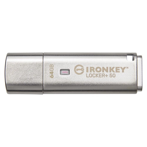 Kingston DataTraveler Locker+ - USB-Flash-Laufwerk - verschlüsselt - 64GB - USB 3,2 Gen 1 (IKLP50/64GB) afbeelding 1