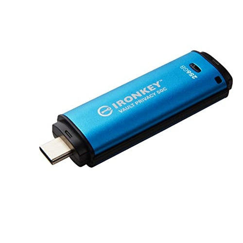 Kingston IronKey Vault Privacy 50C - USB-Flash-Laufwerk - verschlüsselt - 256GB - USB-C 3,2 Gen 1 - TAA-konform (IKVP50C/256GB) afbeelding 3