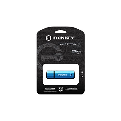 Kingston IronKey Vault Privacy 50C - USB-Flash-Laufwerk - verschlüsselt - 256GB - USB-C 3,2 Gen 1 - TAA-konform (IKVP50C/256GB) afbeelding 4