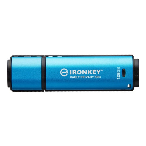 Kingston IronKey Vault Privacy 50 Series - USB-Flash-Laufwerk - verschlüsselt - 128GB - USB-C 3,2 Gen 1 - TAA-konform (IKVP50C/128GB) afbeelding 1