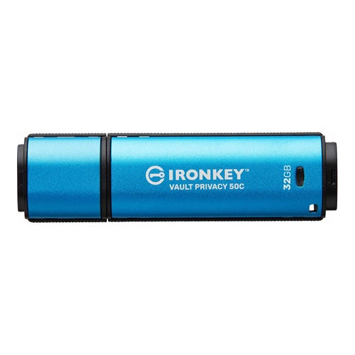 Kingston IronKey Vault Privacy 50C - USB-Flash-Laufwerk - verschlüsselt - 32GB - USB-C 3,2 Gen 1 - TAA-konform (IKVP50C/32GB) - 0740617330267 - image 1