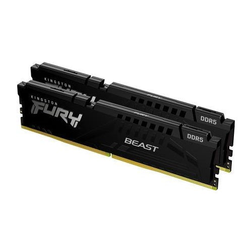 Kingston FURY Beast - DDR5 - Kit - 32 GB: 2 x 16 GB - DIMM 288-PIN - 5600 MHz / PC5-44800 - CL36 - 1.25 V - ungepuffert - on-die ECC - Schwarz (KF556C36BBEK2-32) afbeelding 1