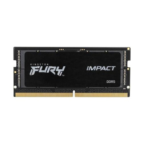 Kingston FURY Impact - DDR5 - Modul - 16 GB - SO DIMM 262-PIN - 3200 MHz / PC5-51200 - CL38 - 1.35 V - ungepuffert - on-die ECC - Schwarz (KF564S38IB-16) afbeelding 1