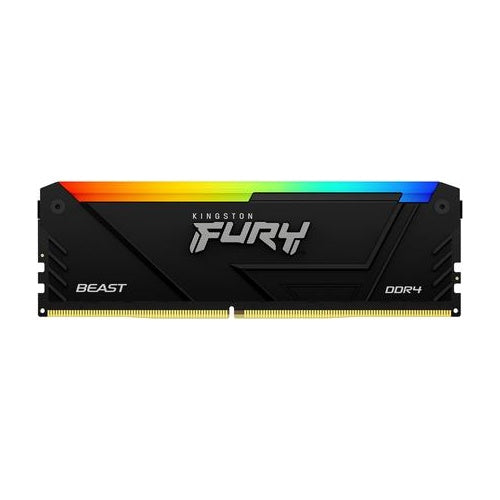 Kingston FURY Beast RGB - DDR4 - Modul - 8 GB - DIMM 288-PIN - 3200 MHz / PC4-25600 - CL16 - 1.35 V - ungepuffert - non-ECC - Schwarz (KF432C16BB2A/8) afbeelding 1