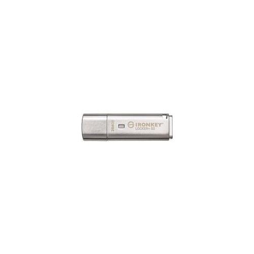 Kingston IronKey Locker+ 50 - USB-Flash-Laufwerk - verschlüsselt - 256GB - USB 3,2 Gen 1 - TAA-konform (IKLP50/256GB) afbeelding 1