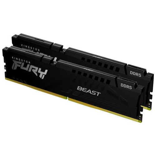 Kingston FURY Beast - DDR5 - Kit - 32GB: 2 x 16GB - DIMM 288-PIN - 6400 MHz / PC5-51200 - CL32 - on-die ECC - Schwarz (KF564C32BBEK2-32) afbeelding 1