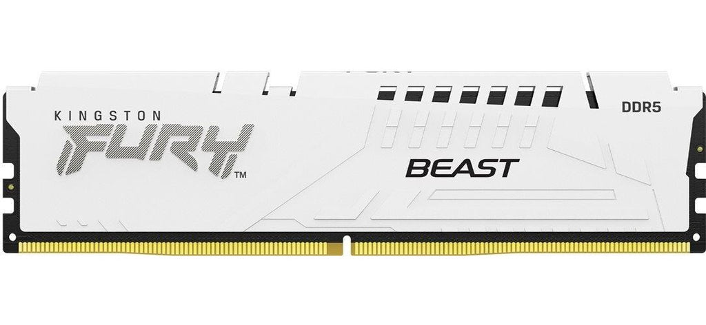 Kingston FURY Beast - DDR5 - Modul - 16GB - DIMM 288-PIN - 6000 MHz / PC5-48000 - CL30 - on-die ECC - weiß (KF560C30BWE-16) afbeelding 1